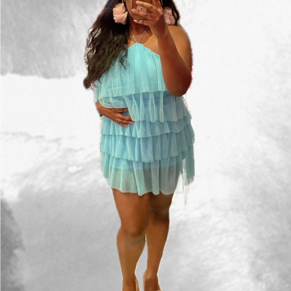 Forever 21 Blue Tiered Dress